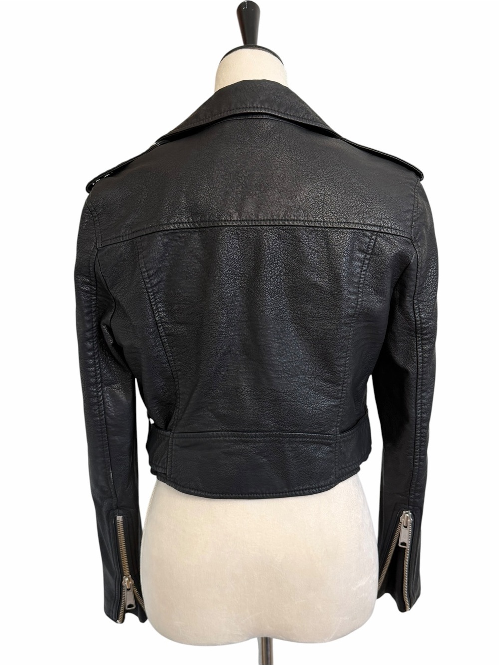 pistola Black Belted Moto Faux Leather Jacket - Picture 9 of 10